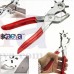 OkaeYa Leather Belt Hole Punch Plier Eyelet Puncher Revolve Card Bag Setter Tool Watchband Strap Household